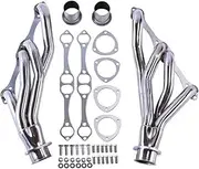 liwei store 201 Stainless Steel Exhaust Manifold Compatible With CHEVY 265-400 Small BLOCK GEN I V8 Compatible With CERATIC