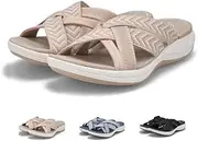 [LIAOCHEN] 2024 Women's Recovery Sandals,Comfortable Orthopedic Walking Plantar Fasciitis Slides with Arch Support Wide Width