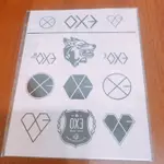 EXO 官方紋身貼紙 周邊 WOLF XOXO KISS&HUG