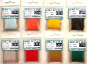 8x AERO FLY SILK POLYPROPYLENE FINE YARN SET fly tying materials Set of 8 color