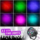 12W RGBW LED DMX512 Stage Lighting Wedding Strobe Projector Party DJ Disco Lamp