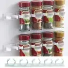 4PC Kitchen Spice Gripper Strip Jar Rack Storage Holder Wall Cabinet Door