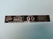 McCULLOCH CHAINSAW 99 TWO MAN NAME TAG NEW --- DRAWER 81