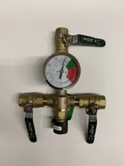 Leonard Mixing Valve 3/4” Model 370-BV-DT Ball Valve And Dial Thermometer