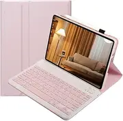 leleyo Keyboard Case for Lenovo Tab M11 11" Smart Cover with Keyboard Magnetic Removable Wireless Bluetooth QWERTY, Pink