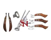 Set of Hoof Nipper 14" and Farrier hoof de Knives & Loop Knives Hoof Knife Set