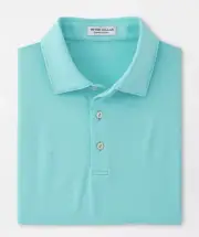 Peter Millar Radiant Blue Halford Performance Striped S/S Polo MS23EK12S NWT XL