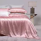 Bedding Set 4pcs Nature Silk Blend Duvet Cover Flat Sheet 2 Pillowcases King Set