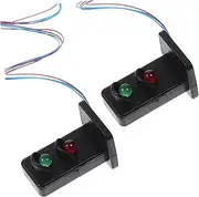 Vaguelly 2pcs Mini Sand Table DIY Traffic Light Model Signal Lamp Decor for Train Layout Micro Landscape Light for Realistic Scene Decoration