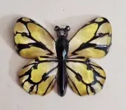 Yellow Monarch Butterfly Magnetic Needle Minder Cross Stitch Embroidey