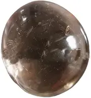 Natural Smoky Quartz Palm Stone Worry Stones Oval Palm Pocket Irregular Shaped Sphere Healing Crystal Quartz Gemstone Reiki Chakra Balancing Decoration (Smoky Quartz 60grams)
