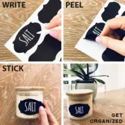 Haile 10-100pcs Waterproof Chalkboard Labels Spice Organizer Label for Household
