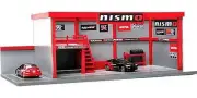 Garage Diorama Advan Diorama with Decals 1/64 Scale Models by American Diorama