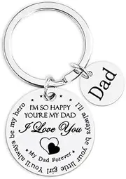 [YALLNASL] Dad Daddy Fathers Keychain Gifts for Dads Daddy Christmas Birthday Gifts from Daughter Son Dad You Will Always be The First Man I ever Loved Key Chain for Dads Father