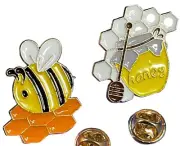 Bumble Bee Lapel Pin Sweet Honey Pot Insect Brooch Badge Enamel Accessories Pin