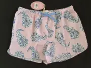 Ladies Peter Alexander Paisley Print Pyjama Sleep Shorts - Size L - BNWT