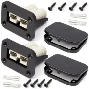 50A Plug Mounting Panel with Dust Cover Compatible with Anderson SB50 Series ...