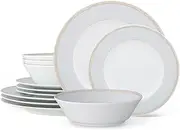 [Noritake] Linen Road 12-Piece Set in White