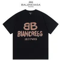 在飛比找蝦皮購物優惠-[限時促銷]Balenciaga字母印花logo純棉T恤 美