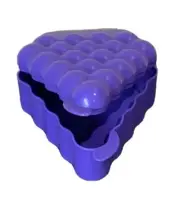 Tupperware Forget Me Not Keeper Storage Snack Containers Grape Locker Purple New