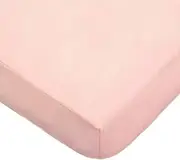 American Baby Company 100% Cotton Jersey Knit Fitted Sheet for Standard Crib and Toddler Mattresses, Blush, for Girls, 28x52x9 Inch (Pack of 1)