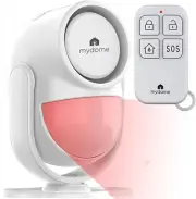Mydome Indoor Home Alarm | Loud Battery Operated Motion Security PIR Sensor with