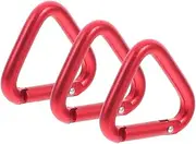 Milisten 3pcs Heavy Duty Aluminum Carabiner Clips Locking Climbing Buckle Backpack Mountaineering Buckle Keychain Snap Clip Hook