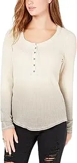 [American Rag] Juniors' Dip-Dyed Henley Top