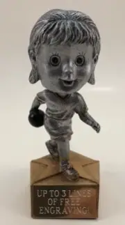FEMALE BOWING BOBBLE HEAD TROPHY! FREE ENGRAVING! SHIPS IN 1 BUSINESS DAY!!