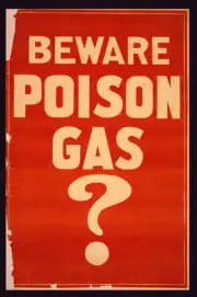 Beware Poison Gas Civil Defense Era Atomic Fallout Vintage Poster Repro FREE SH