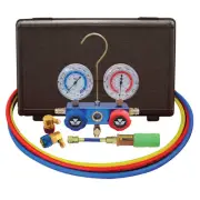 89660-UV Automotive R134a 2-Way Manifold Gauge Set with Mini Dye Injector – U...
