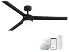 cumilo 60” Large Smart Ceiling Fans with LED Lights Remote,Indoor Outdoor Black