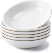 Eisinly 6 Pack Dip Bowls, 3 OZ Ceramic Soy Sauce Dish, White Dipping Sauce Bowls Small Dishes Serving for Tomato Sauce, Soy, BBQ Party Supplies