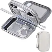 Electronics Organizer, Granmagazz Electronics Accessories Organizer Pouch Bag, Light Grey Cable Organizer Bag, Charger Organizer Case Pouch for Travel Accessories and Electronics