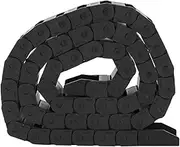 ViaGasaFamido 1 Meter Cable Pull Chain Nylon Reinforces Pa66 R18 Black Nylon Cable Pull Chain Wire Conveyor for 3D Printers CNC Machine Tools 10x20mm, Energy