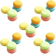 SEWACC Macaron Erasers: 25pcs Cute Round Pencil Erasers Fun Animal Erasers Food Erasers Mini Erasers for Kids School Supplies Classroom Rewards Prizes