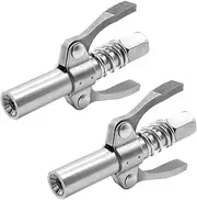 Lyntamy 2Pcs Double Handle Grease Nipple Quick Lock Release Grease Nipples Ends Couplers Compatible Grease Fitting