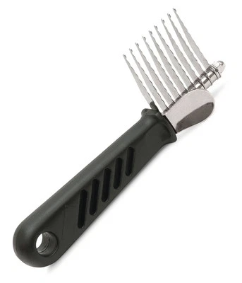 Dematting comb,6 3/4" L, Blk, 9 Blade