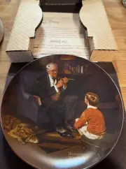 Norman Rockwell 1982 “The Tycoon”Decorative Plate w/box-COA Heritage Collection