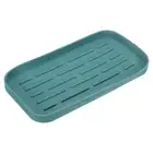 Silicone Kitchen Sink Organizer Tray, Silicone Soap Dispenser Tray(Dark Green)