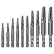 10Pcs Broken Screw Extractor Set, Stripped Screw Extractor Drill Bit Kit 1/4 Inc
