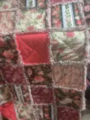 Pretty In Pink Rag Handmade Quilt