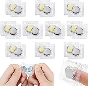 Wzenclave 10 Pairs New Hidden Sew Magnetic Snap Curtain Magnetic Closures Tool Set PVC Hidden Purse Closure for Fastener Handbag Cloth Clasp DIY Craft Making Sewing Tools（15 * 2MM/0.59“*0.08”）