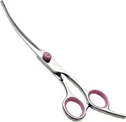 Pet Scissors for Grooming - Trimming Dog Trimmer Curved Hair Scissors | Professional Grooming Shears with Round Tips for Large Doggy
