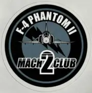 F-4 Phantom II Mach 2 Club Peel & Stick Vinyl Decal DEC-0187