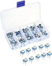 XYWHPGV Trimmer Potentiometer Sets Top Adjustment Horizontal Variable Resistors 1 sets 500R,1K,2K,5K,10K,20K,50K,100K,200K,1MOhm each 10Pcs(733b1 e1e06 7b831 8395b a0018 b4810