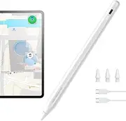 ESR Geo Digital iPad Pencil Findmy Compatible with Apple iPad 2018-2025,with Easy Shortcuts for Apple iPad A16/10/9/8 & Air 13/11 & Pro 12.9/13/11 & Mini 7/6/5,White(No Wireless Charging)