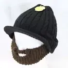 Beard Head Stubble Rider Brown Beard Funny Headwear One Size Fits Most