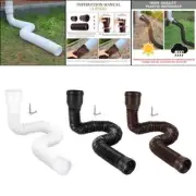 Rain Gutter Downspout Extension 18.5-59inch Diverter for Rainwater Drainage