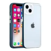 GSA Transparent Bumper Case for iPhone 13 (6.1") - White/Navy Blue